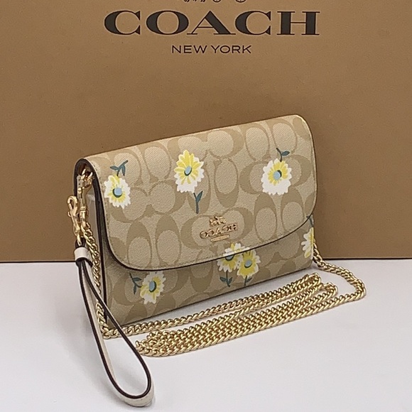 COACH Gemma Clutch Crossbody In Signature Canvas With Daisy Print - Picture 2 of 16